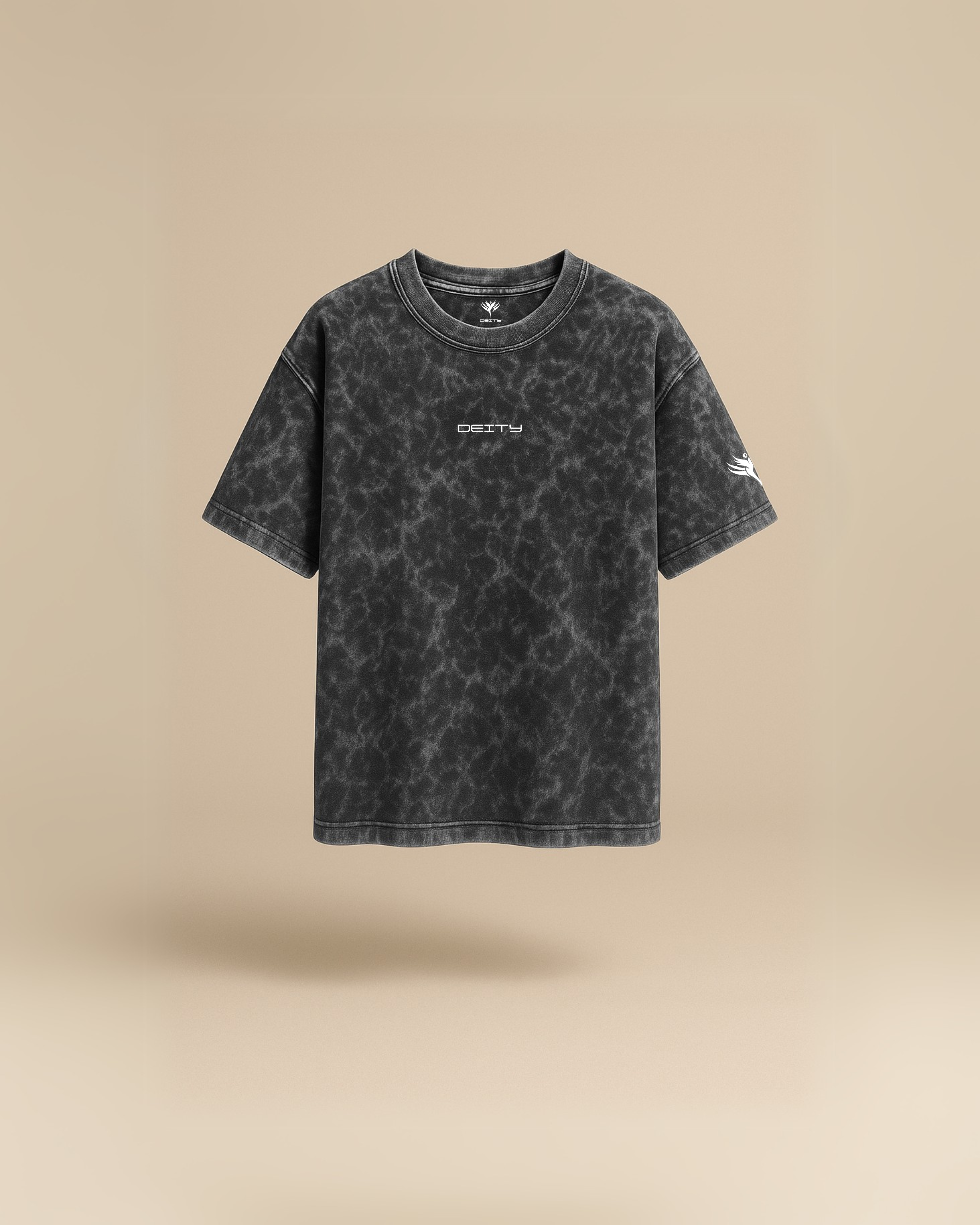 Acid Wash T-shirt Black - Deity Fashions