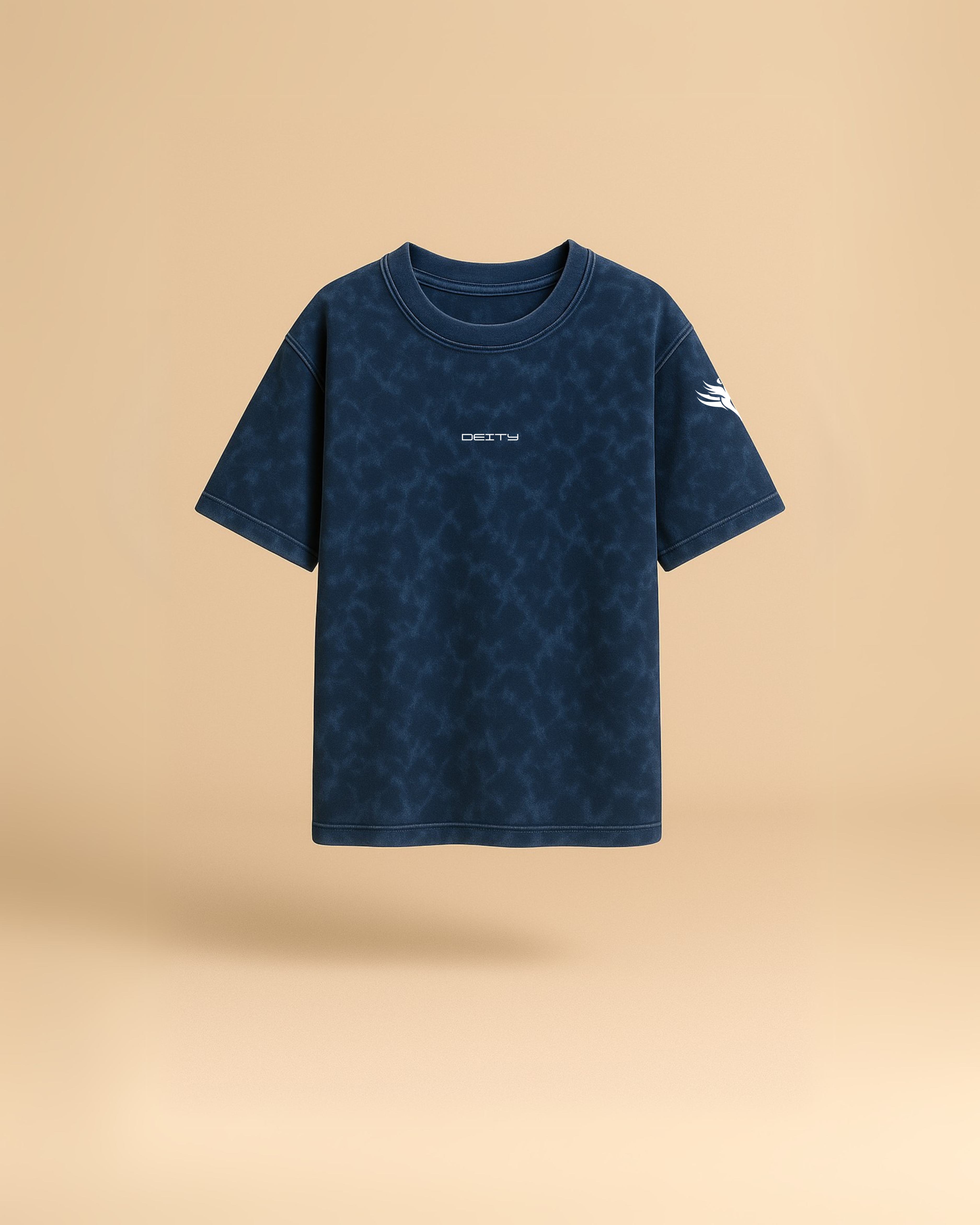 Acid Wash T-shirt Navy Blue